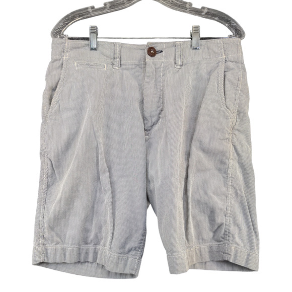American Eagle Mens Classic Chino Shorts Blue White Striped Size 31 Cotton - Picture 1 of 12
